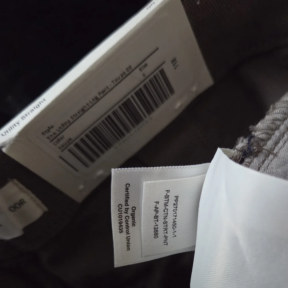 Everlane The Utility Straight-Leg Pant Taupe 26.5" Inseam Size 00 - Picture 7 of 8